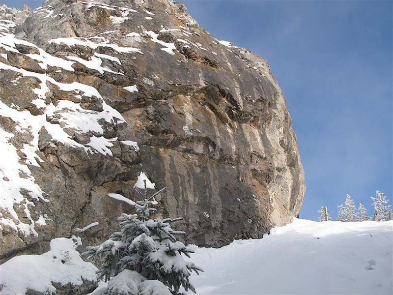 Felsen am Abstieg